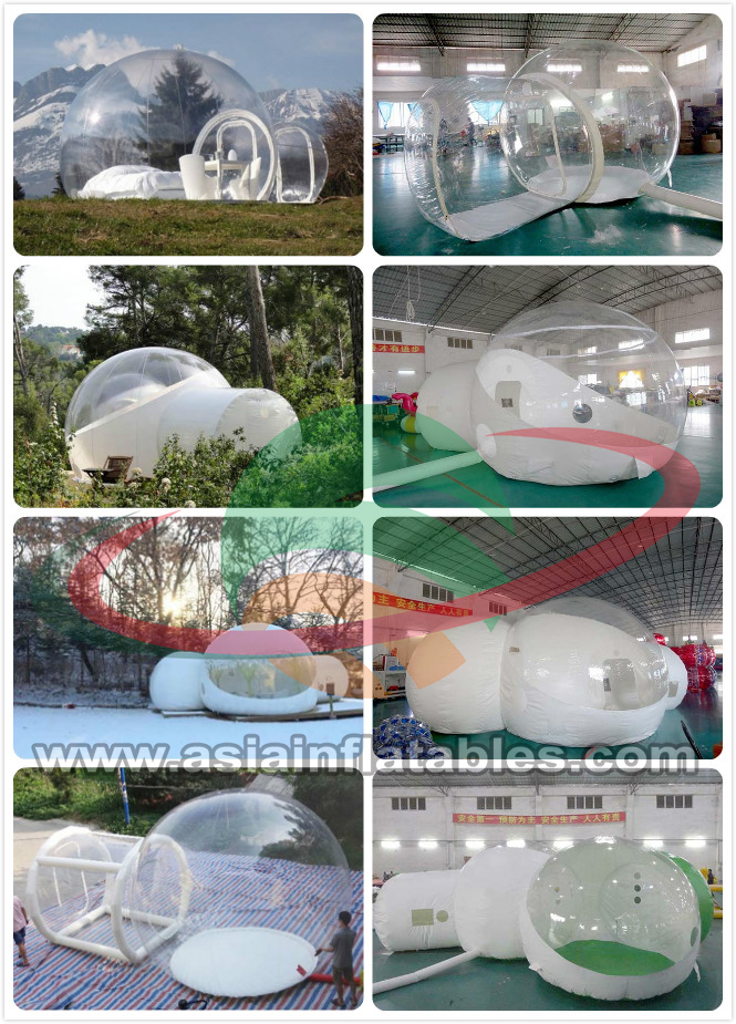 पानी पर कस्टम मेड पारदर्शी Inflatable बुलबुला तम्बू