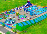 Puncture - Proof Inflatable Water Parks / Amusement Park Commercial Blow Up Water Slides