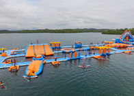 TUV Inflatable Water Park Aqua Park Island For Beach , Sea , Ocean