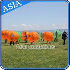 1.0mm PVC Orange Bubble Ball For Football , Bubble Football Ball Toys For Grass
