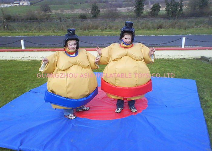 Flame Retardant Inflatable Amusement Park With Sumo Suit For Kids